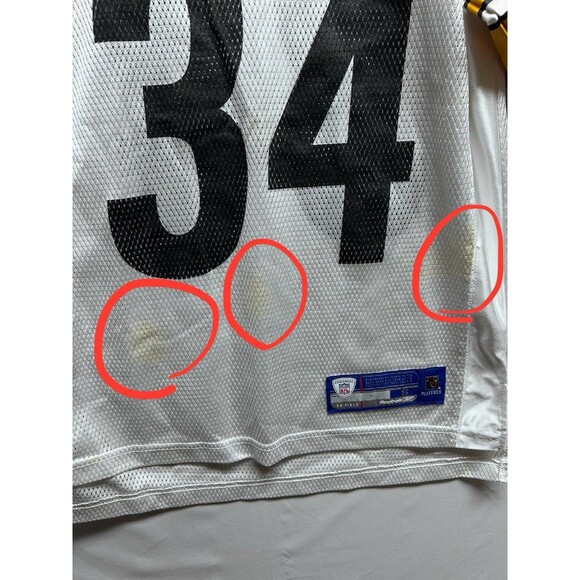 Rashard Mendenhall #34 Pittsburgh Steelers NFL Jersey Adult Small White *see Pic - Picture 7 of 7